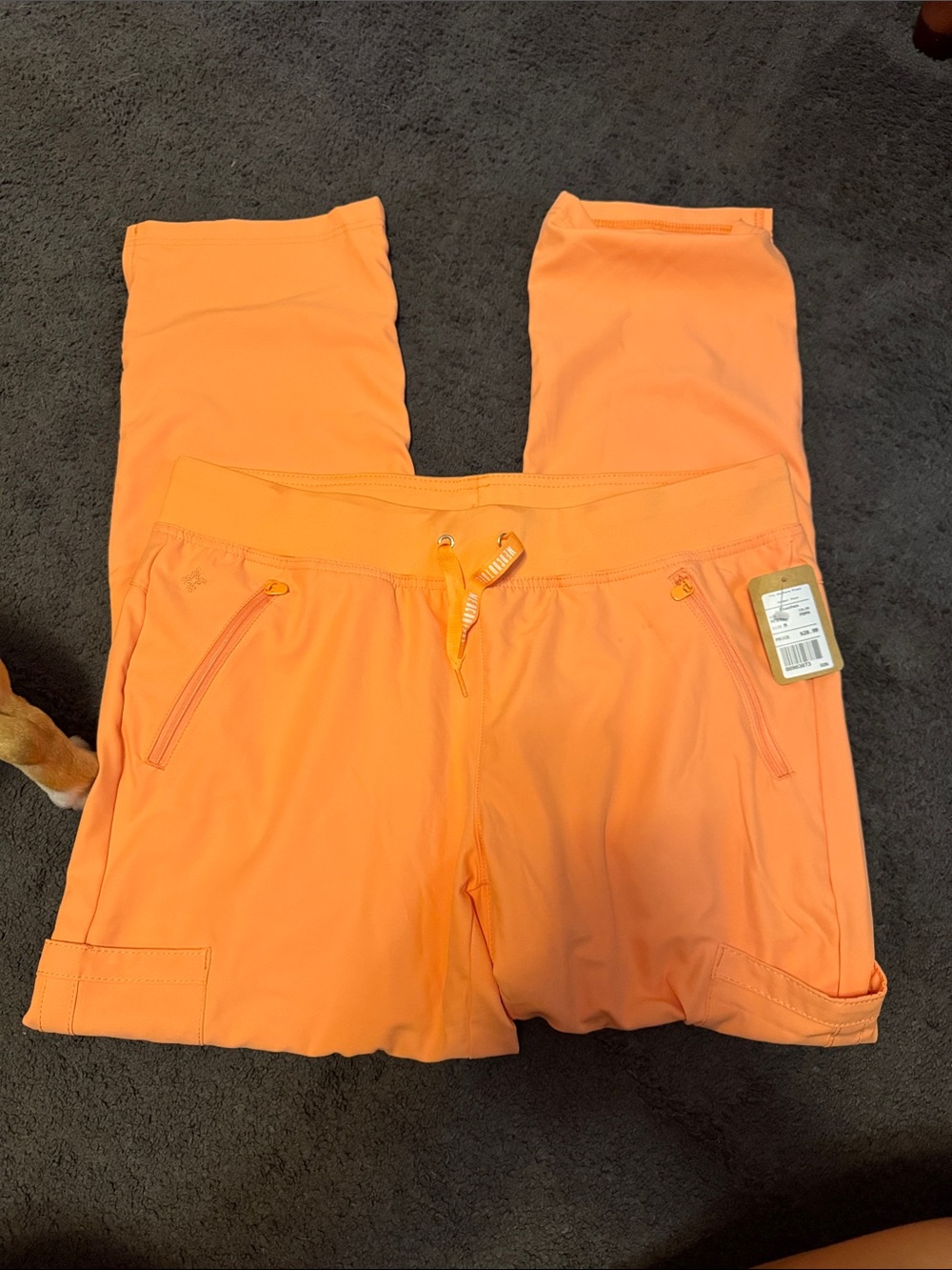 Medcouture Peaches zipper scrub pants